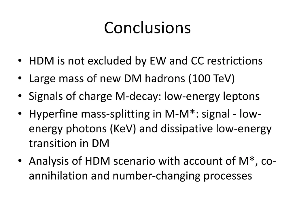 conclusions