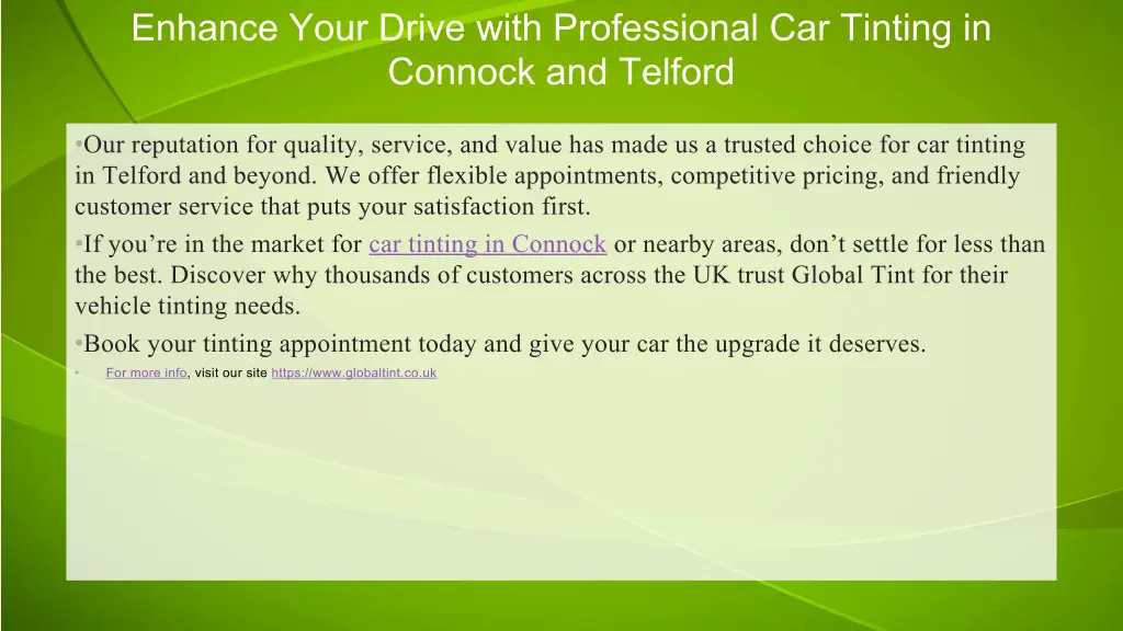enhance your drive with professional car tinting 1