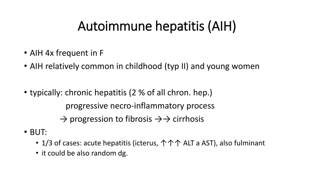 autoimmune autoimmune hepatitis