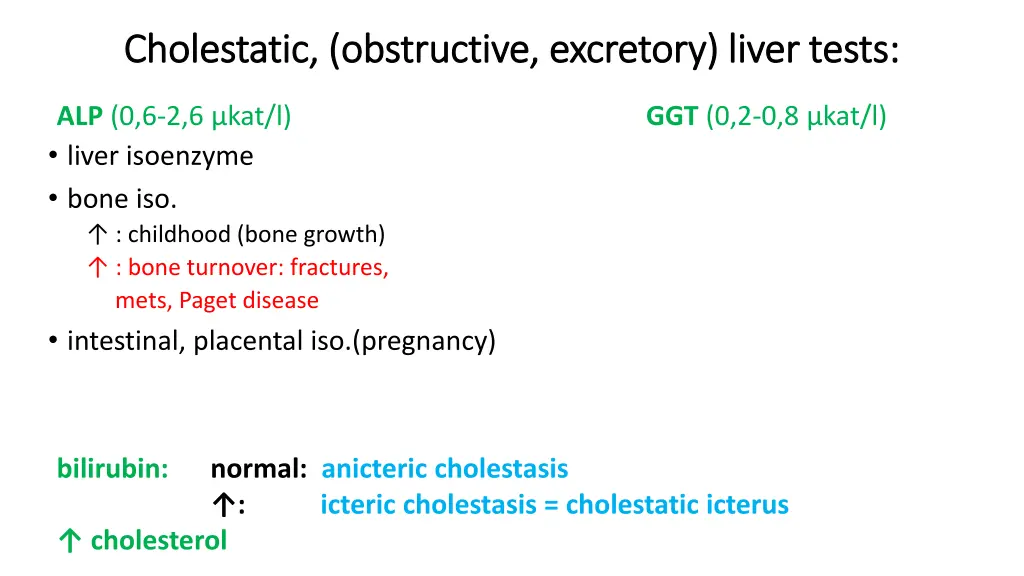 cholestatic cholestatic obstructive