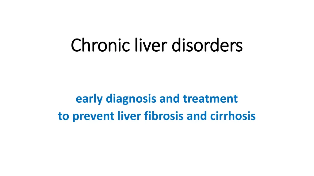 chronic chronic liver