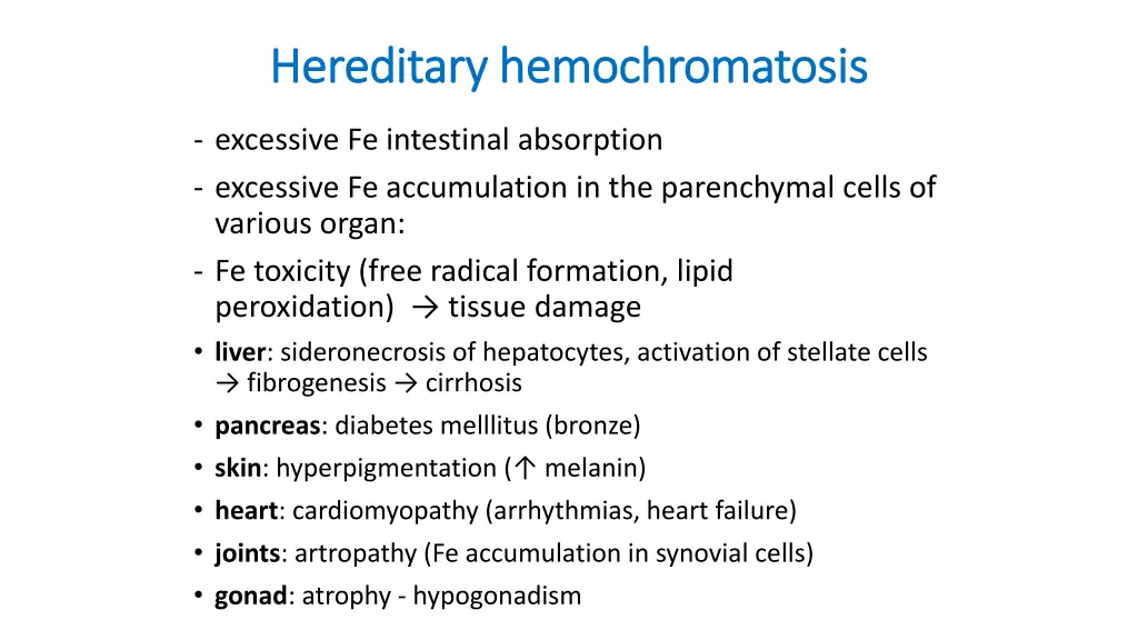 hereditary hereditary hemochromatosis 1