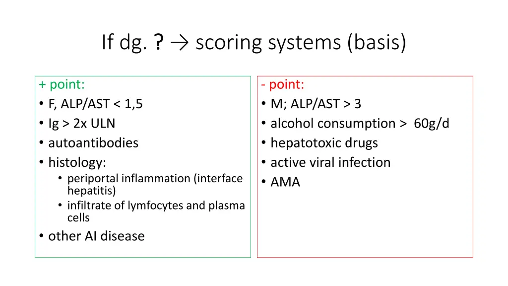 if dg scoring systems basis