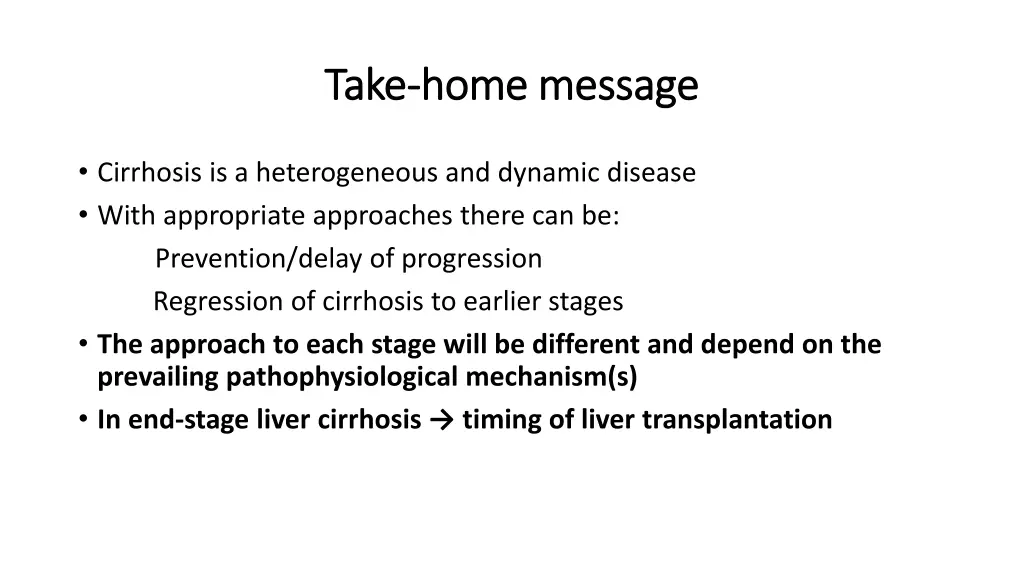take take home home message