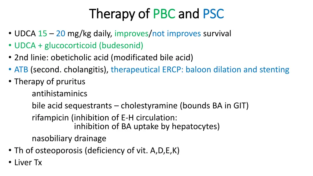 therapy therapy of of pbc