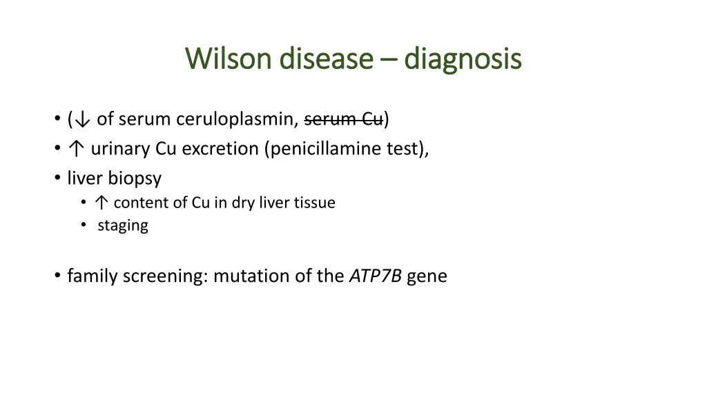 wilson wilson disease disease diagnosis