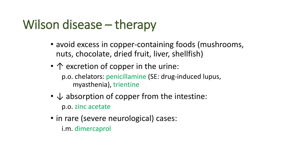 wilson wilson disease disease therapy