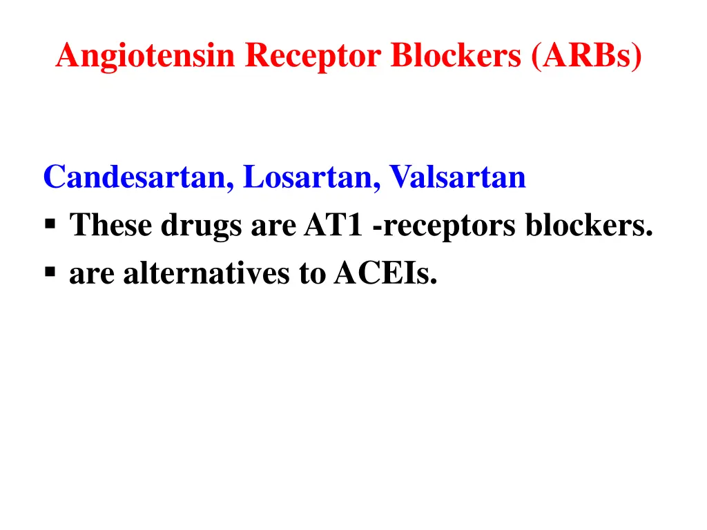 angiotensin receptor blockers arbs