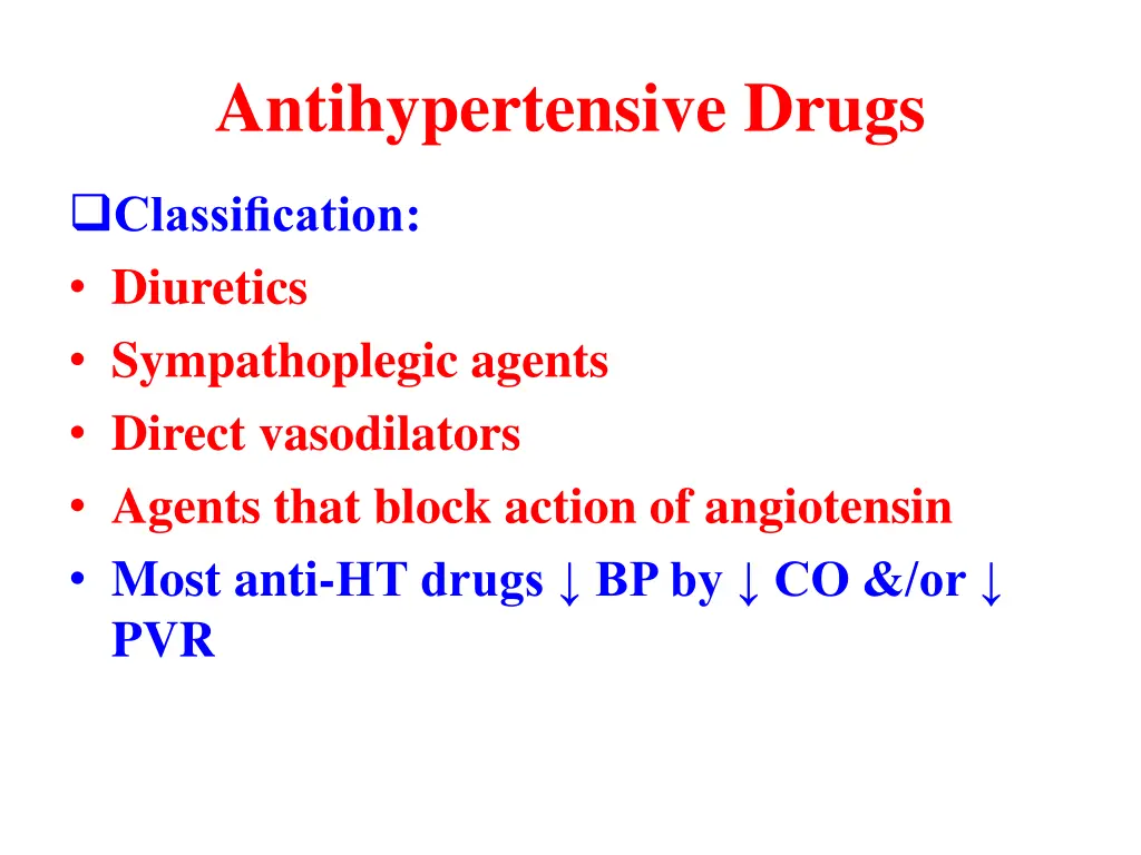 antihypertensive drugs