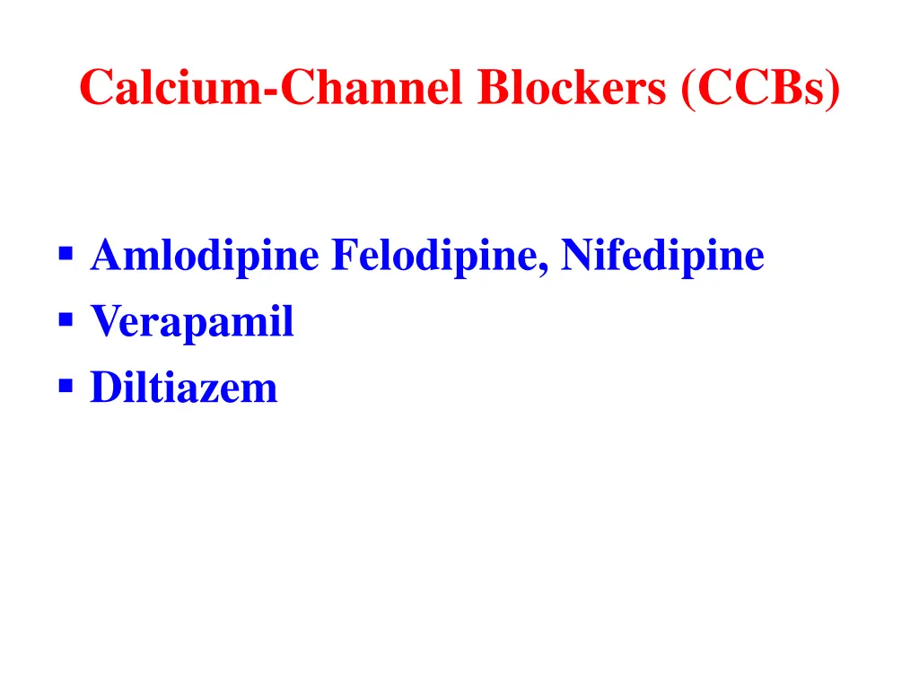 calcium channel blockers ccbs
