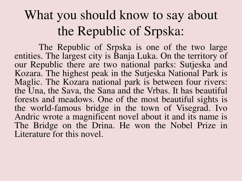 what you should know to say about the republic