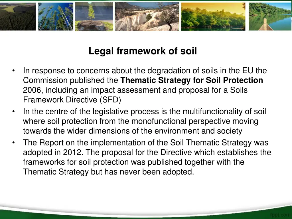 legal framework of soil