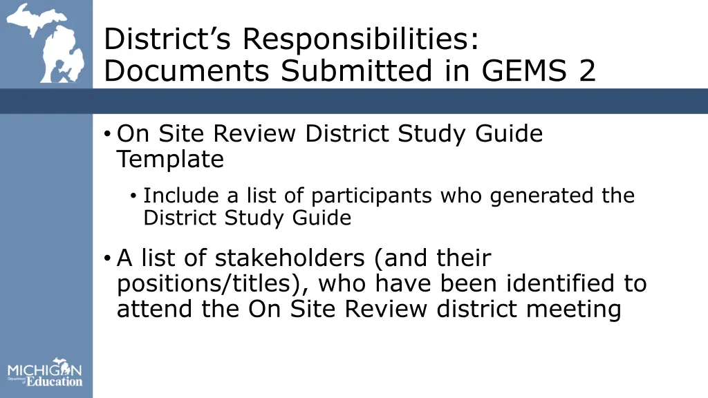 district s responsibilities documents submitted 1