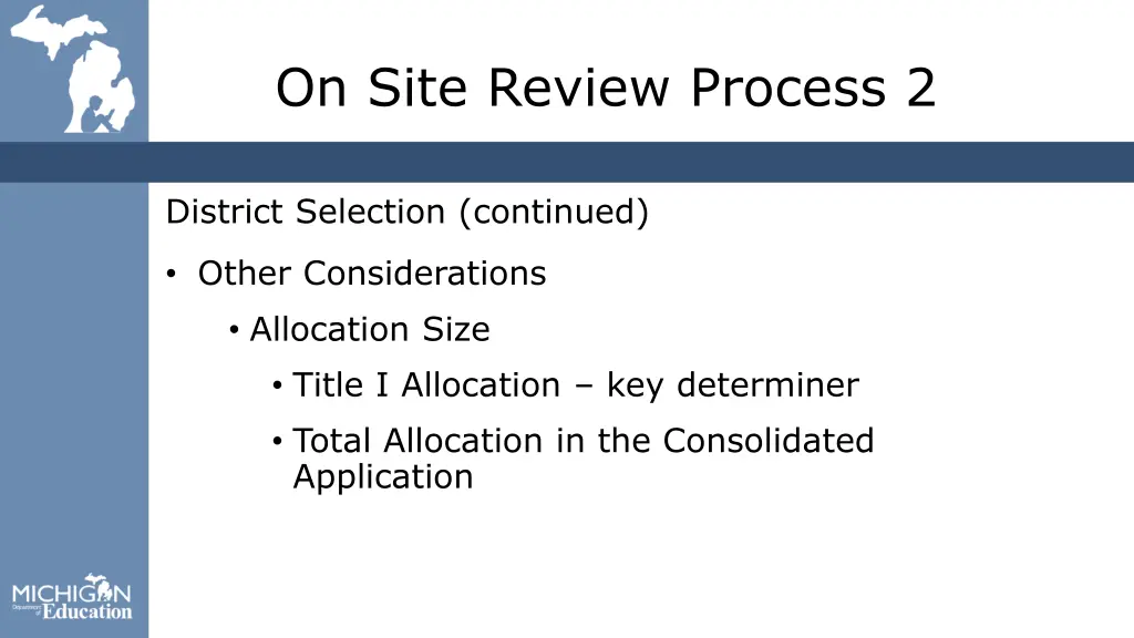on site review process 2