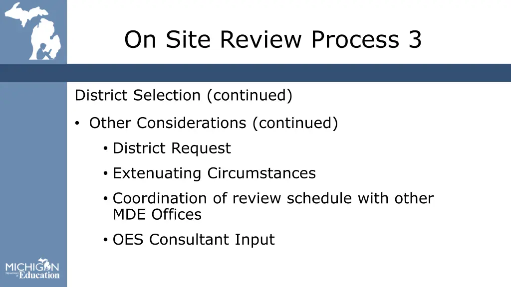 on site review process 3