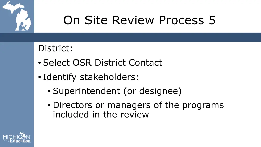 on site review process 5