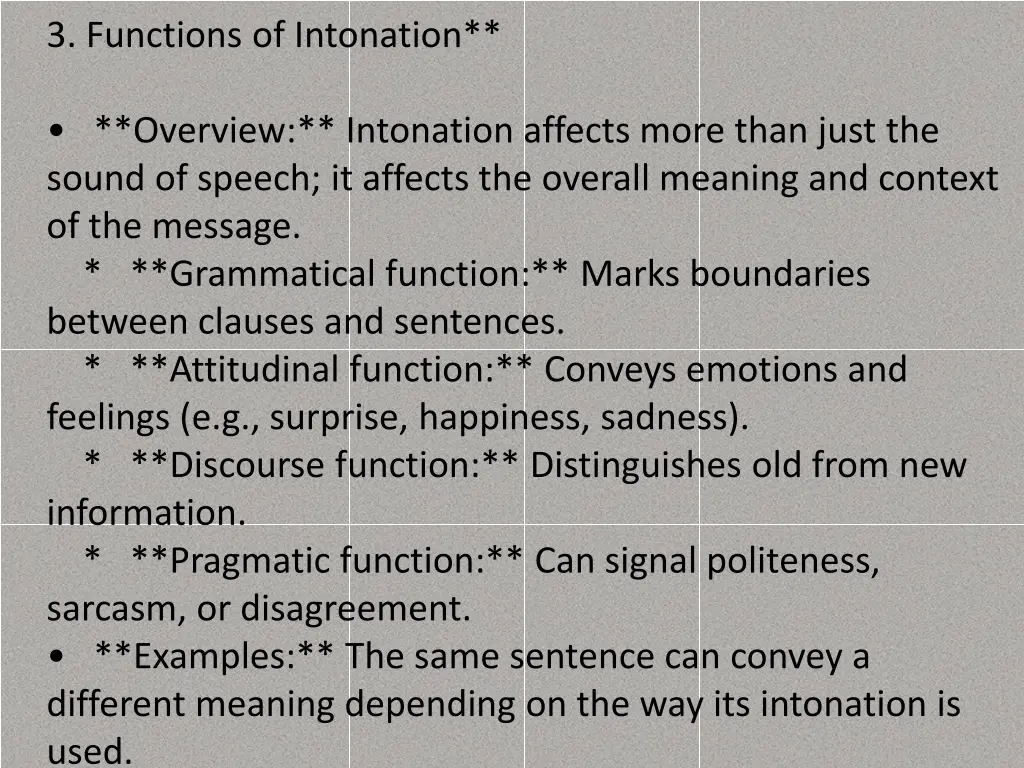 3 functions of intonation