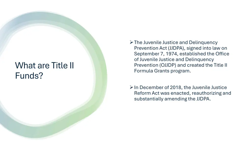 the juvenile justice and delinquency prevention
