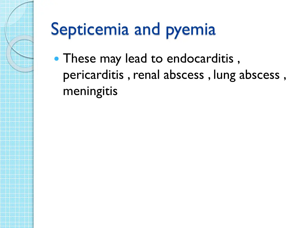 septicemia and pyemia