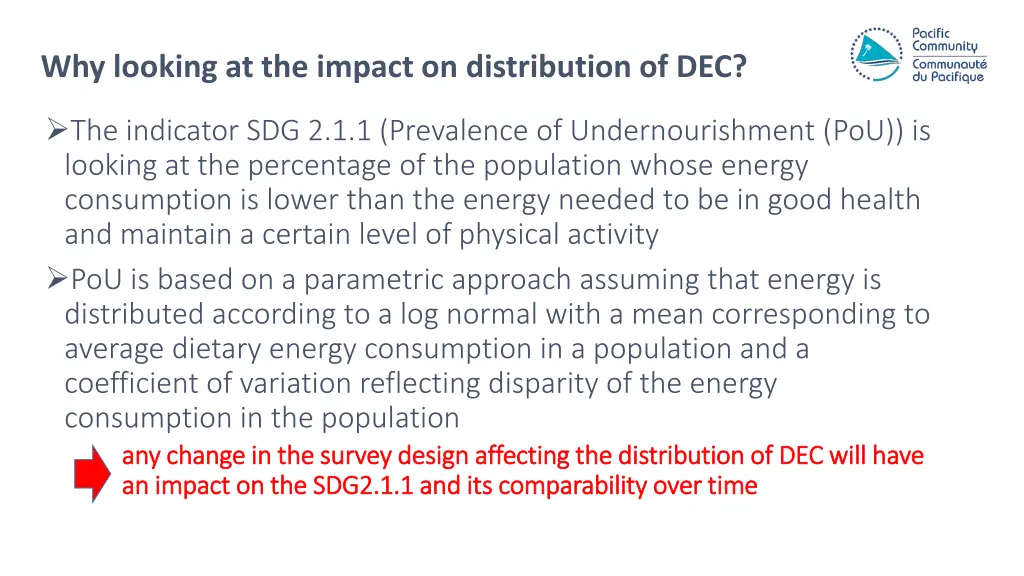 why looking at the impact on distribution of dec
