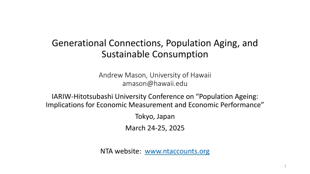 generational connections population aging