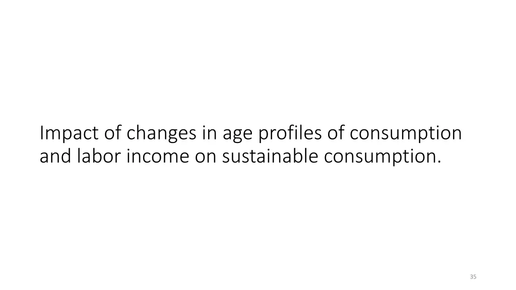 impact of changes in age profiles of consumption