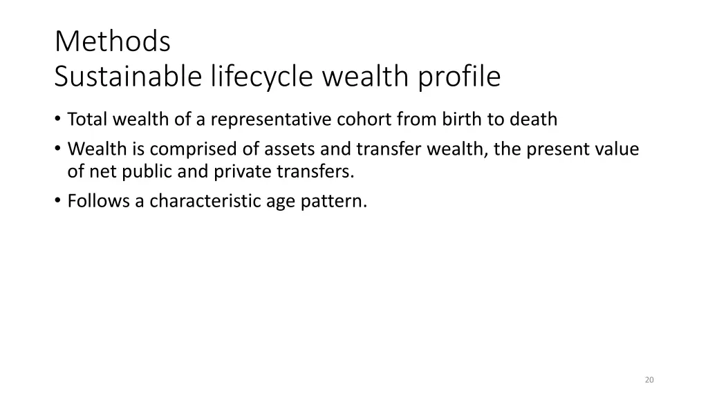 methods sustainable lifecycle wealth profile