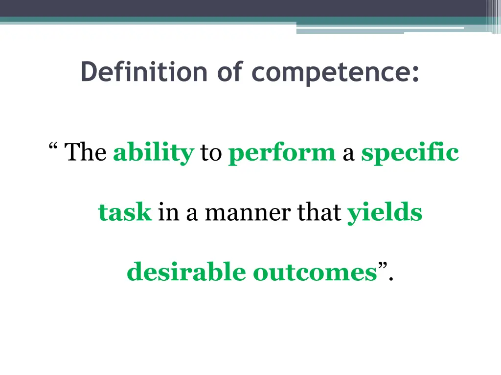 definition of competence