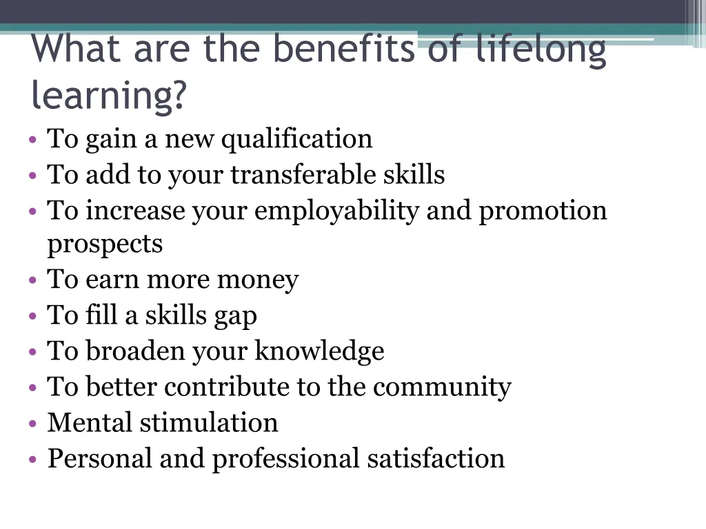 what are the benefits of lifelong learning