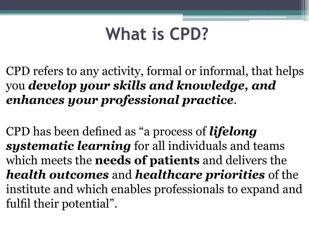 what is cpd