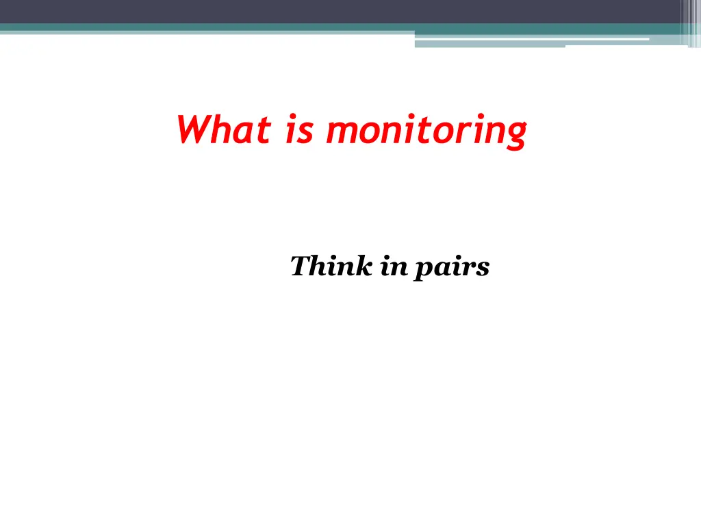 what is monitoring