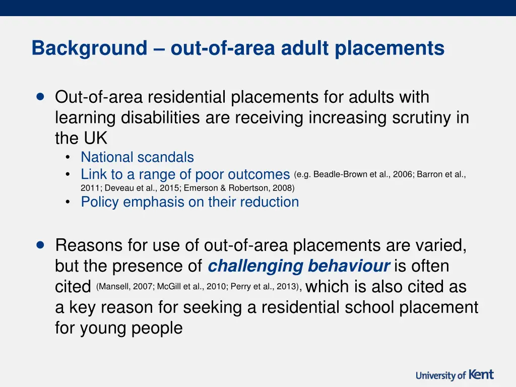 background out of area adult placements