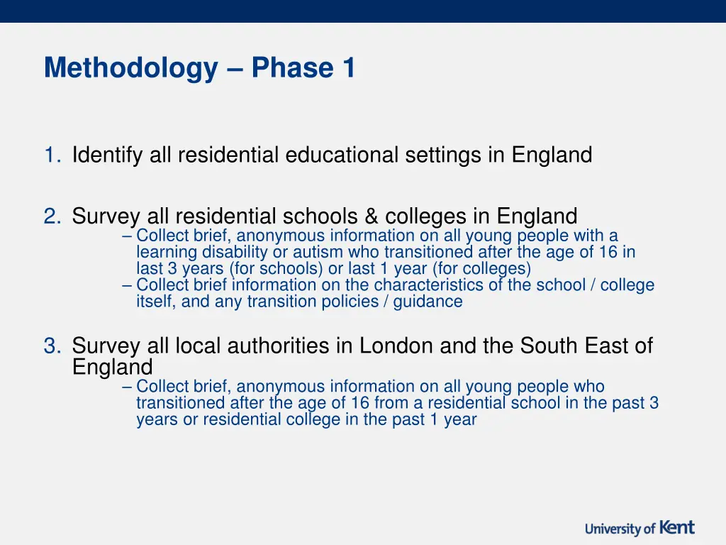 methodology phase 1