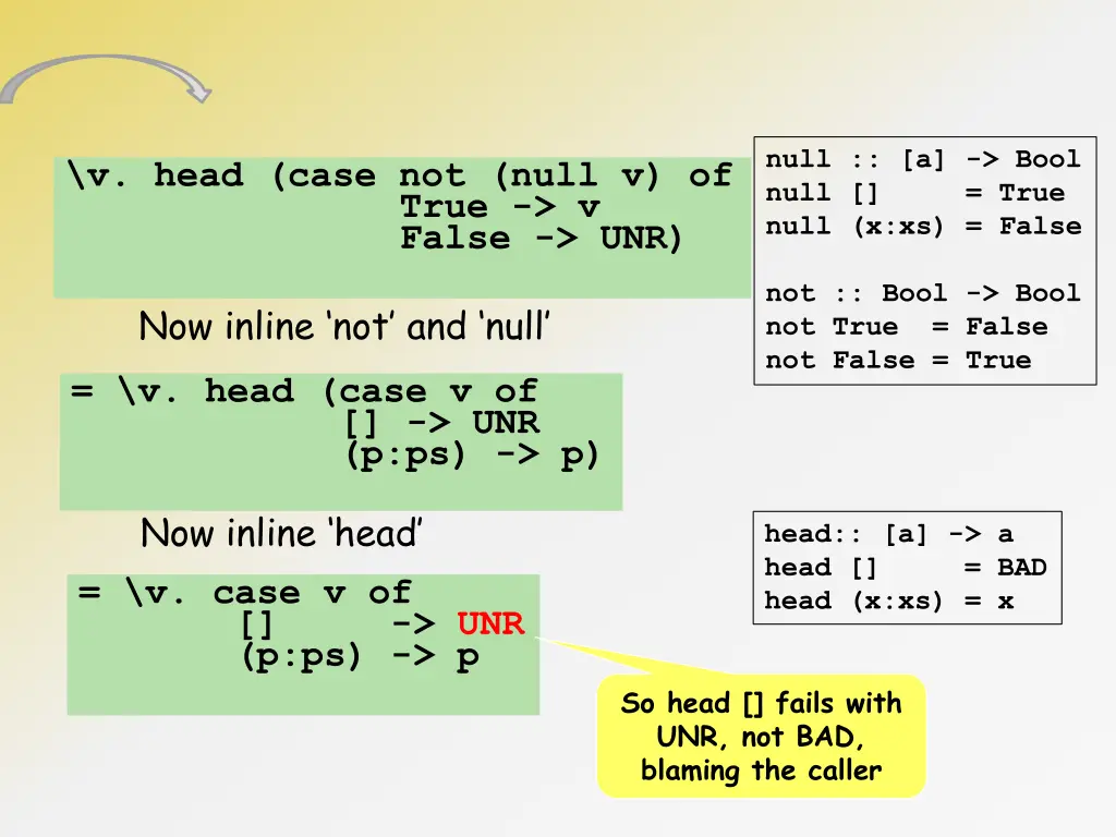 null a bool null true null x xs false