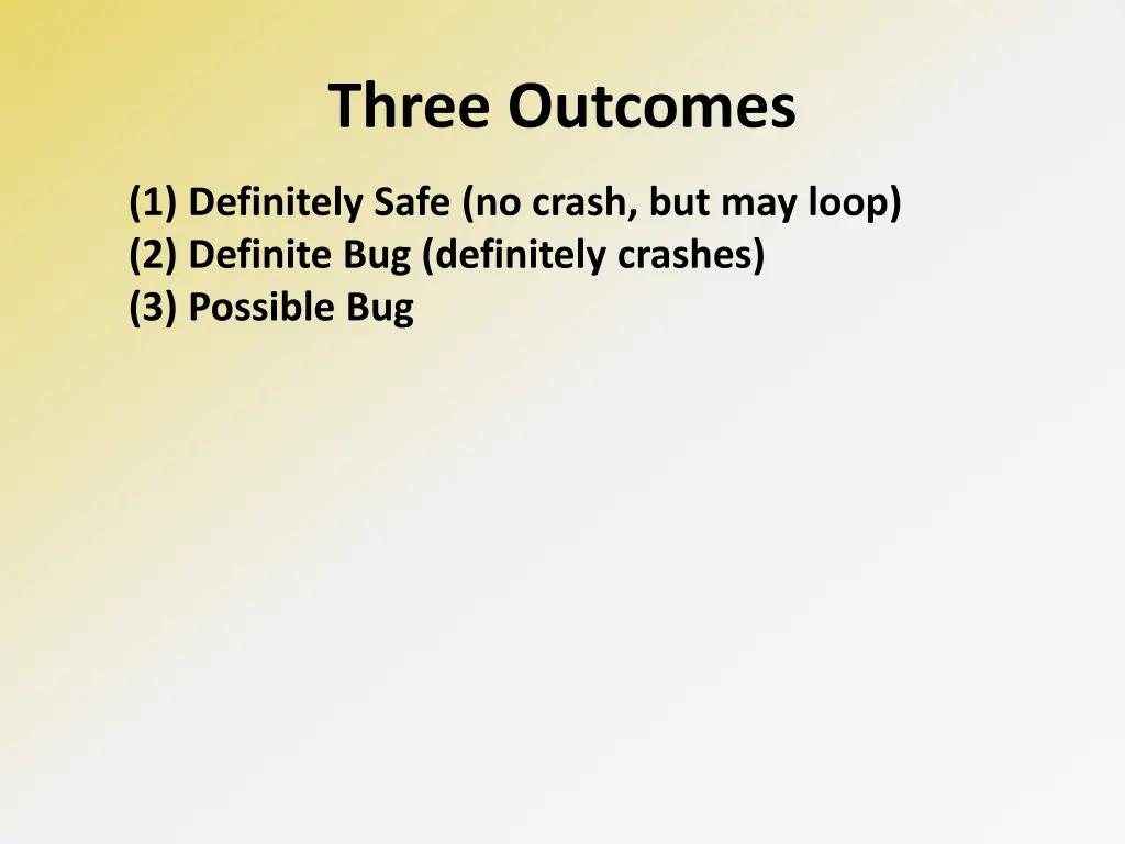 three outcomes