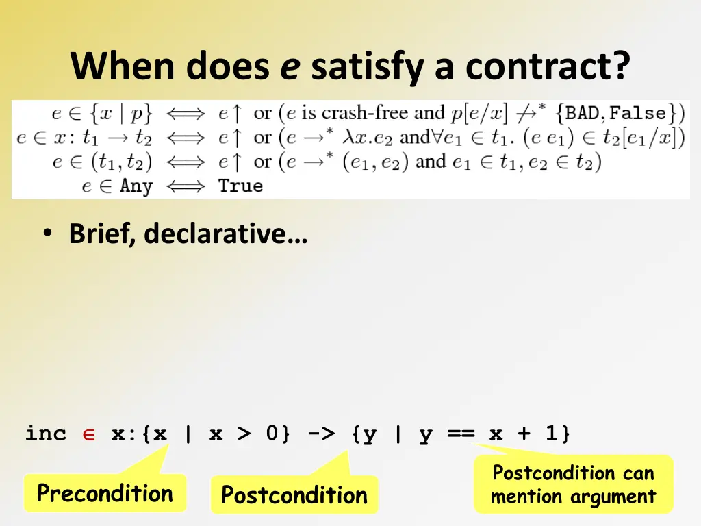 when does e satisfy a contract