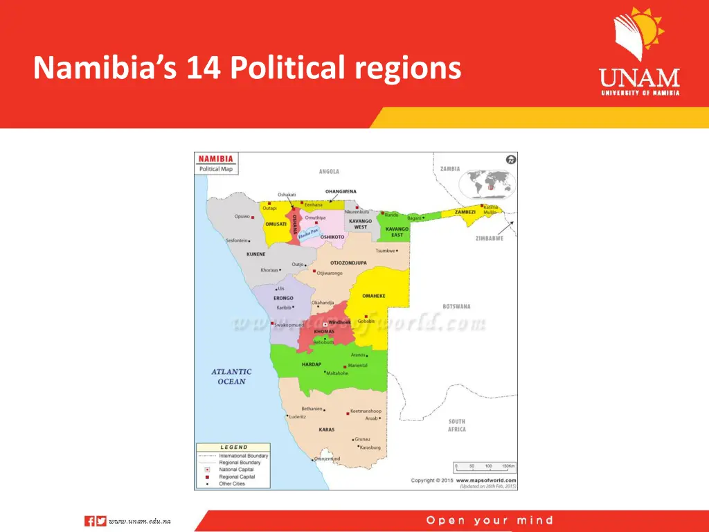 namibia s 14 political regions