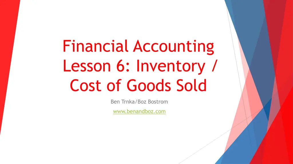 financial accounting lesson 6 inventory cost