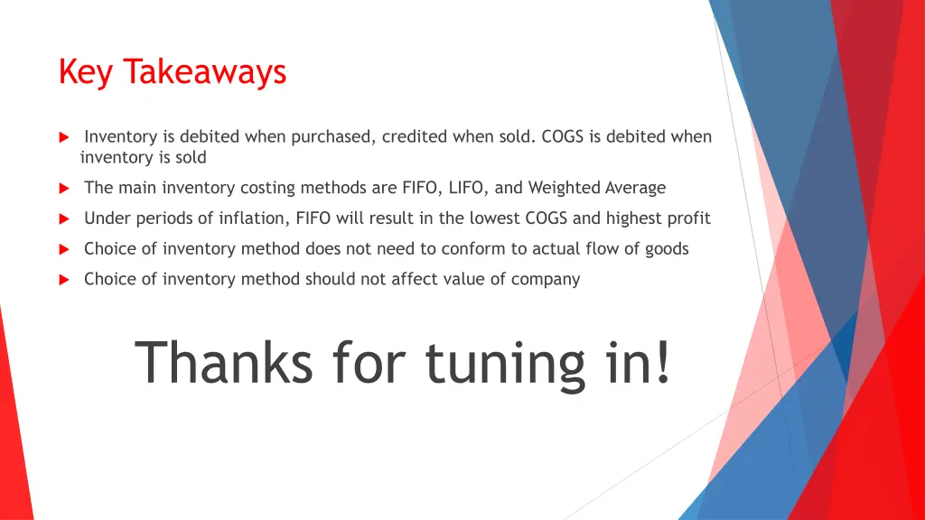 key takeaways