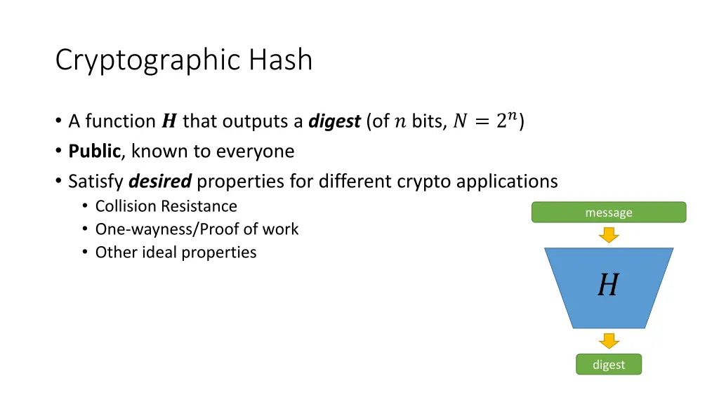 cryptographic hash