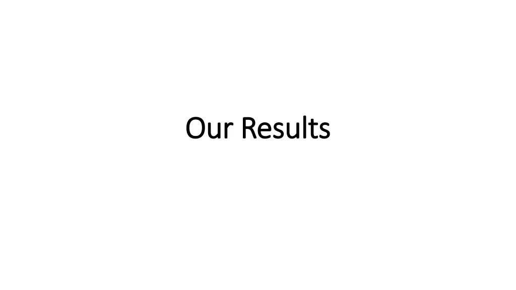 our results our results
