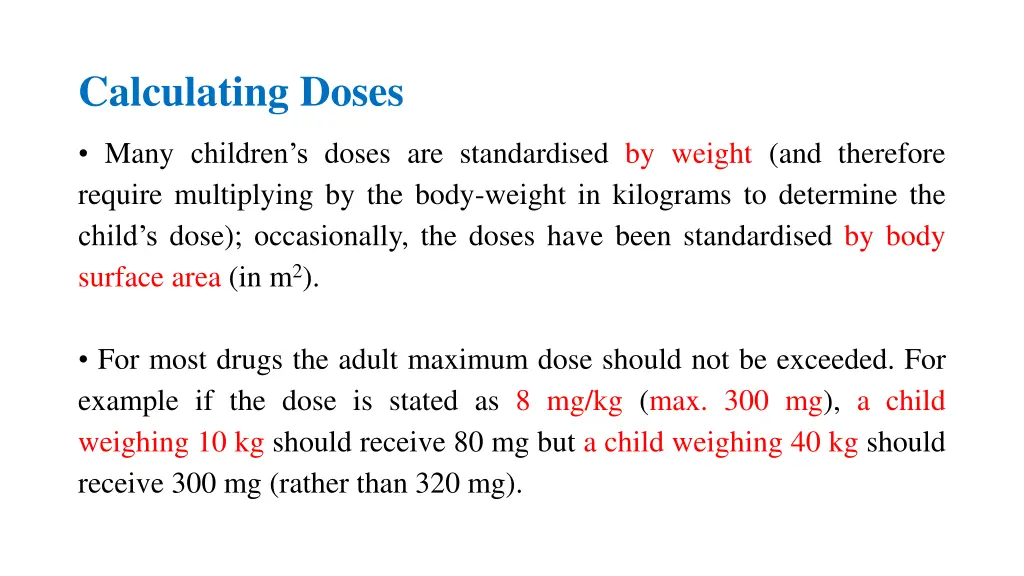 calculating doses 2