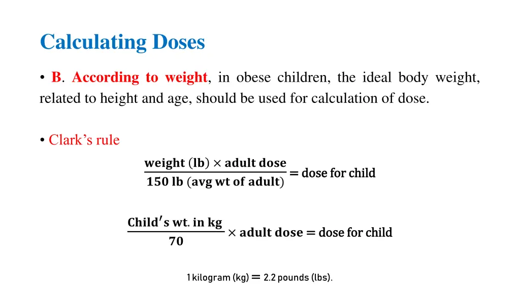 calculating doses 4