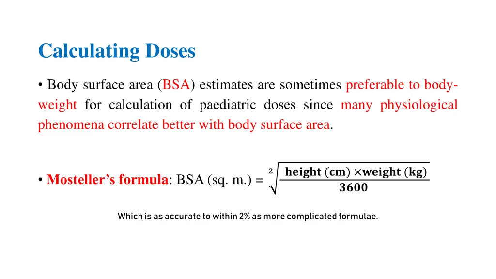 calculating doses 6