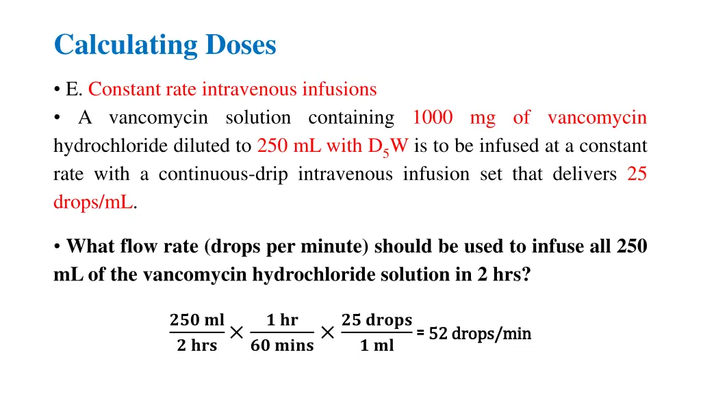 calculating doses 8