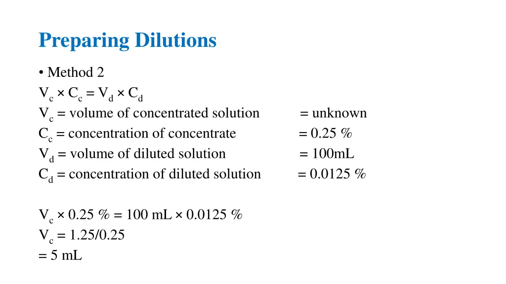 preparing dilutions 3