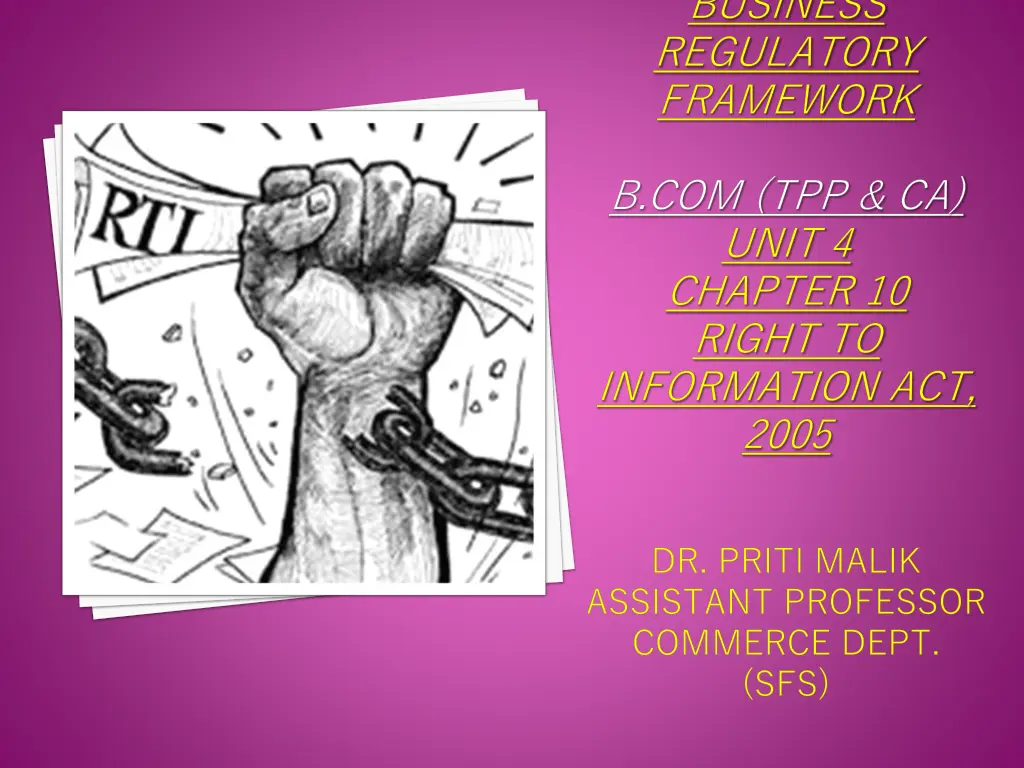 business regulatory framework