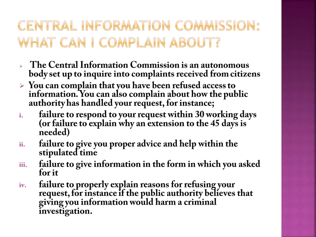 central information commission what