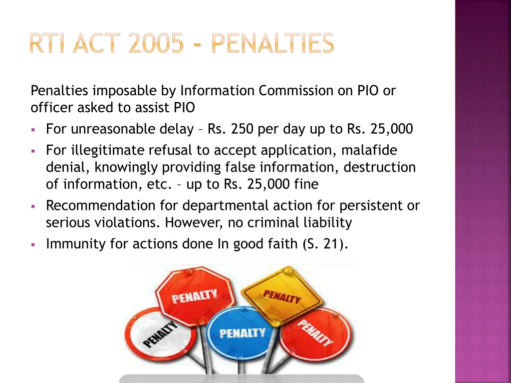 rti act 2005 penalties