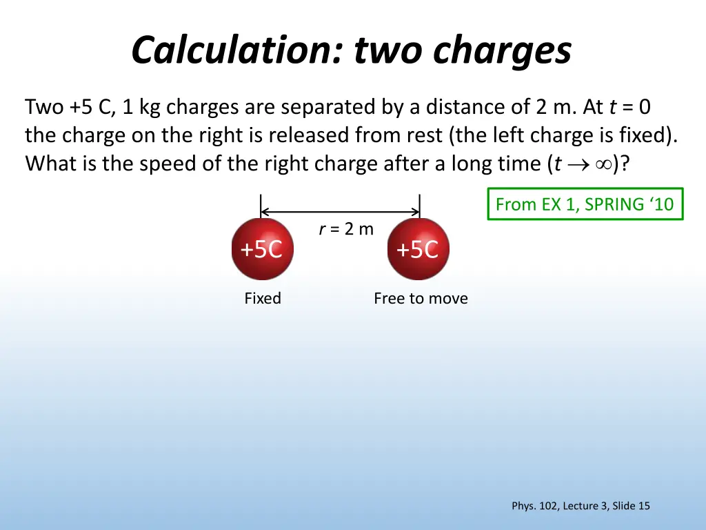 calculation two charges